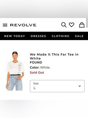 Profound Aesthetic We Made It This Far Tee White Graphic T-Shirt Size M